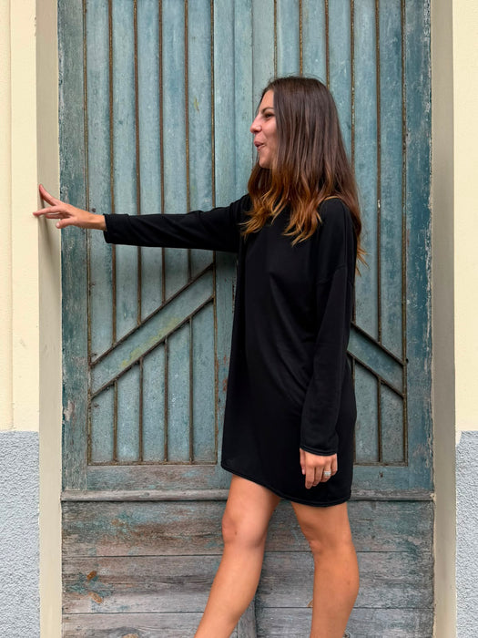 Abito Deborah in cotone nero