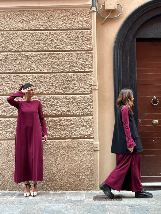 Abito Cristiana lungo magenta