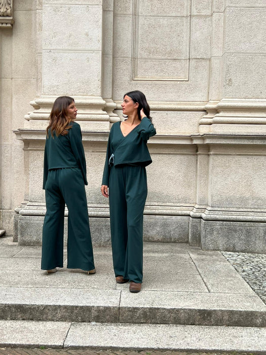 Pantaloni Mia verde bottiglia