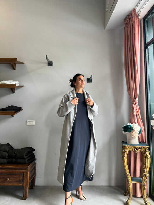 Abito Cristiana lungo blu navy