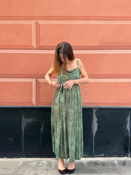 Abito Barbara in jersey verde