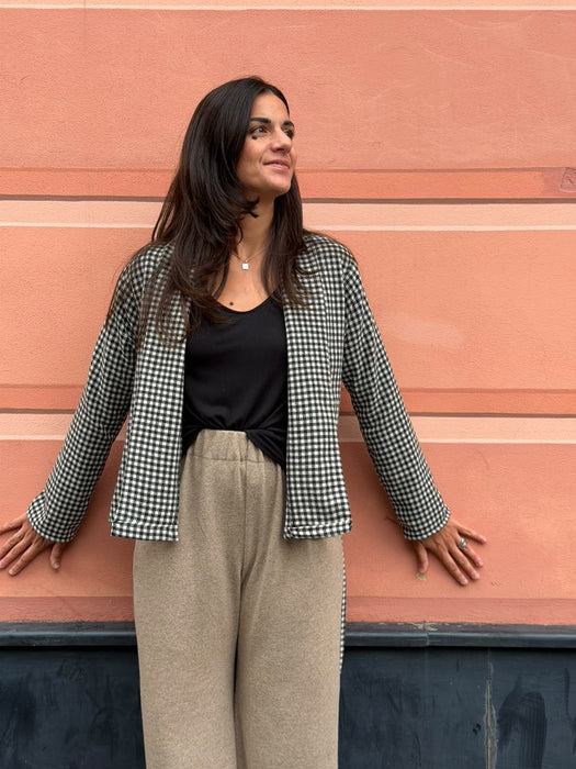 Cardigan Romeo in flanella a quadretti
