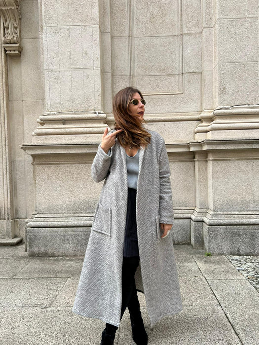 Capospalla Marinella lungo spigato grigio