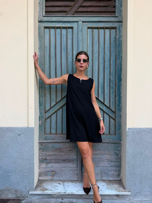 Abito Michele in viscosa nero