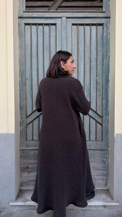 Cardigan Marinella in lana marrone