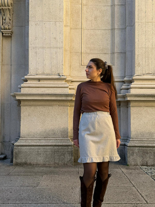 Maglia Nicole in maglina terra bruciata