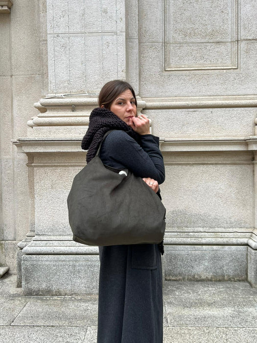 Borsa in velluto verdone