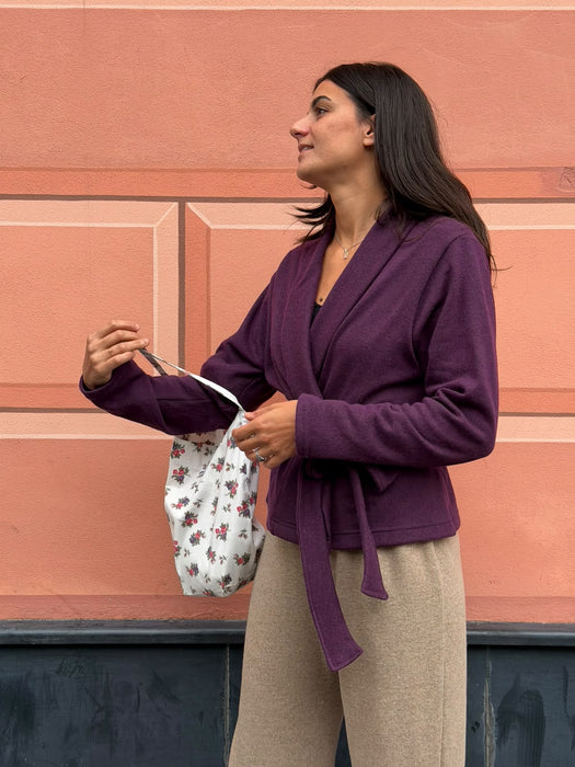 Cardigan Romeo in cashmere viola