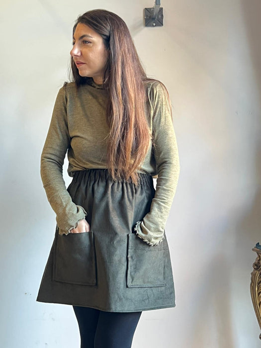 Gonna Luca in velluto verdone