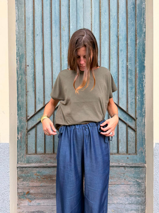 T-shirt Scatoletta verde oliva