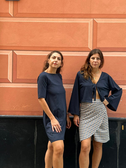 Abito Ada in jersey blu melange