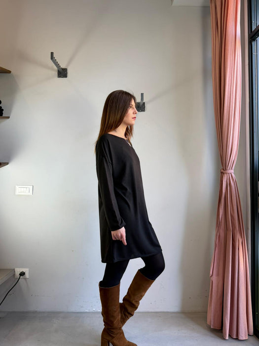 Abito Deborah in cotone nero