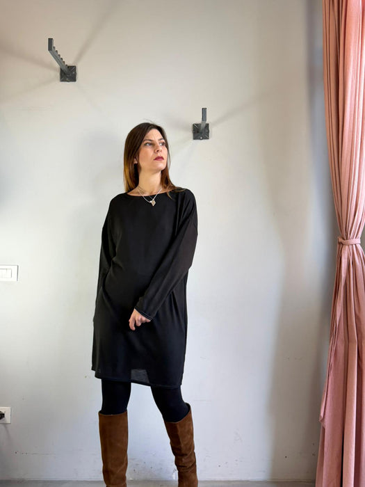 Abito Deborah in cotone nero