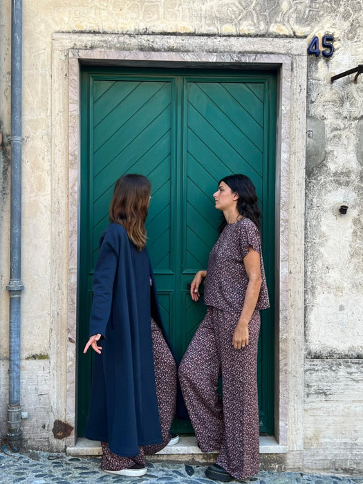 Pantaloni Mia in viscosa a fiori