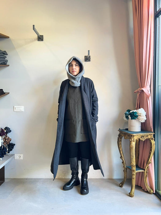 Abito Emilia con tasche in velluto verdone