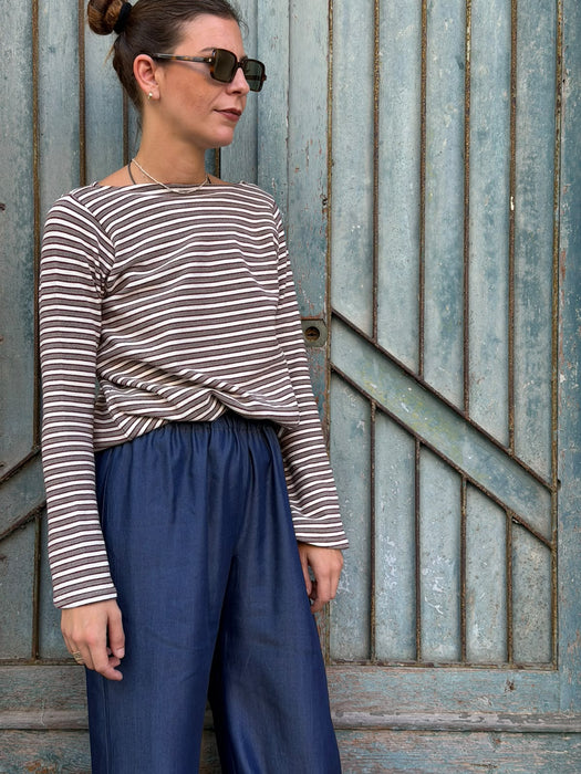 Pantaloni Mia in jeans lavaggio scuro