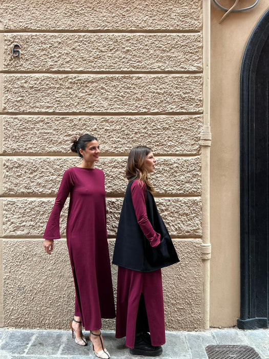 Abito Cristiana lungo magenta