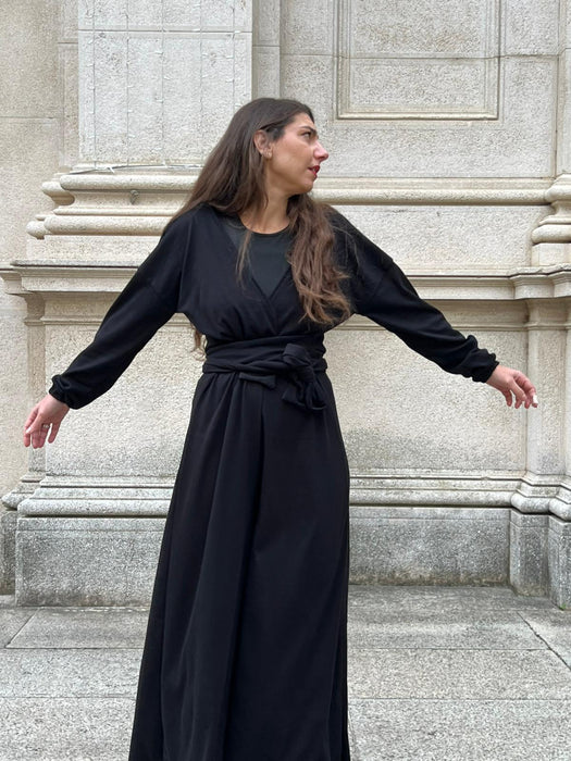 Tuta Magda a  manica lunga nera