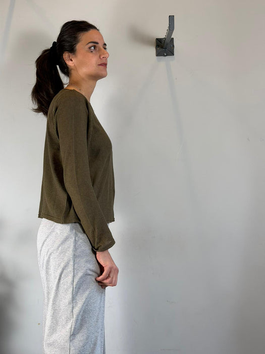 Maglia basica verde salvia