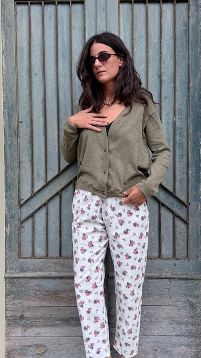 Cardigan Rebecca verde salvia