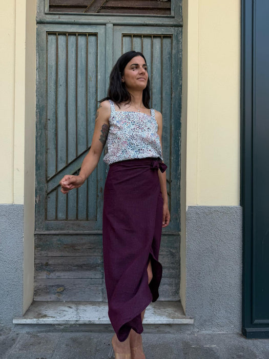 Top Filomena a fiorellini colorati