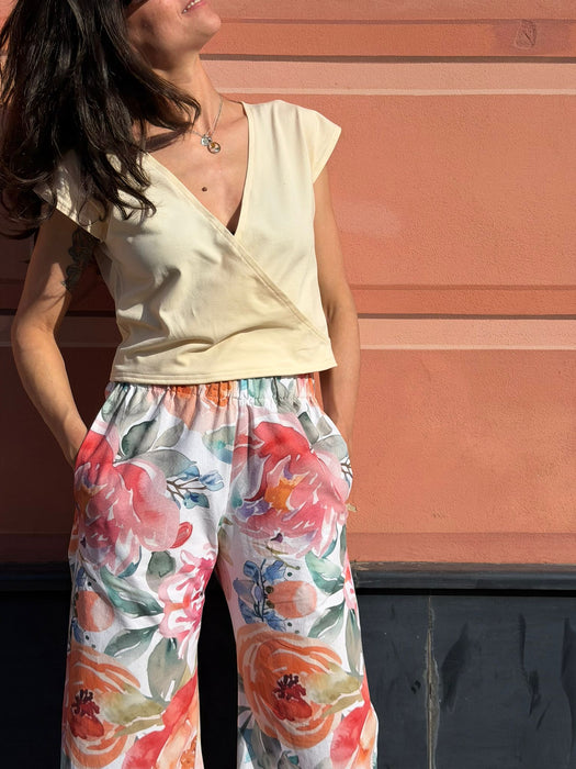 Pantaloni Ines in fantasia fiorata