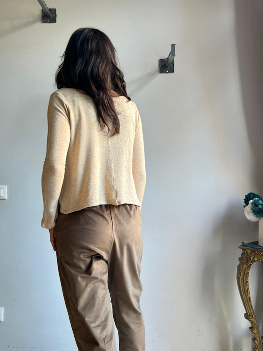 Maglia Basica burro mélange