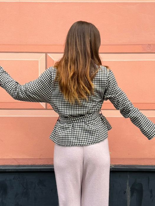 Pantaloni Mia in cashmere rosa
