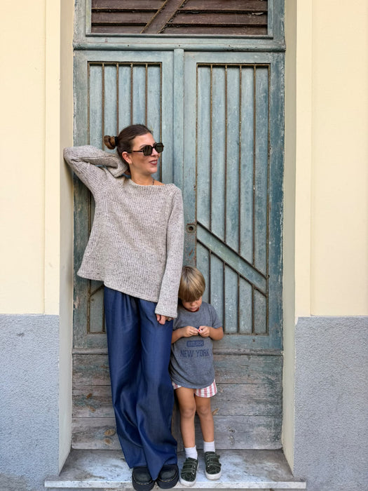 Pantaloni Mia in jeans lavaggio scuro