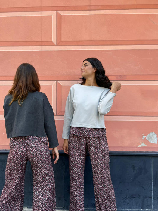 Maglia Deborah in punto Milano color ghiaccio