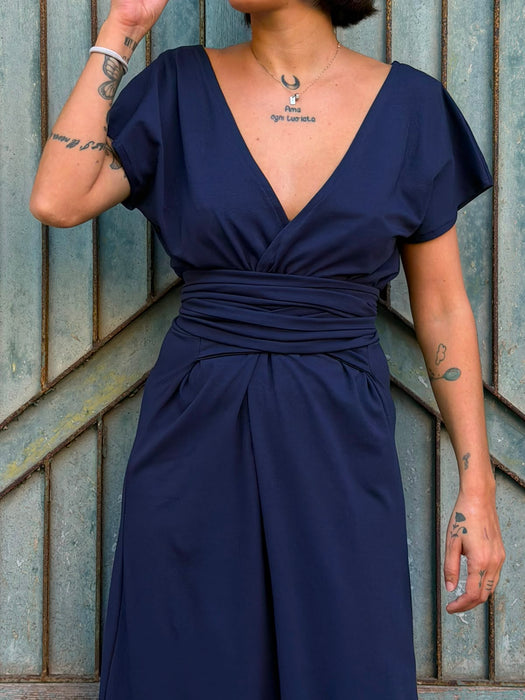 Tuta Magda in jersey blu notte
