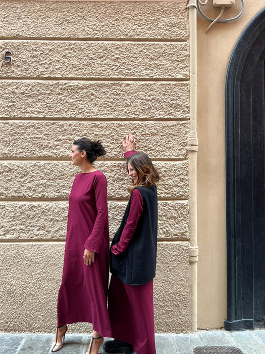 Abito Cristiana lungo magenta