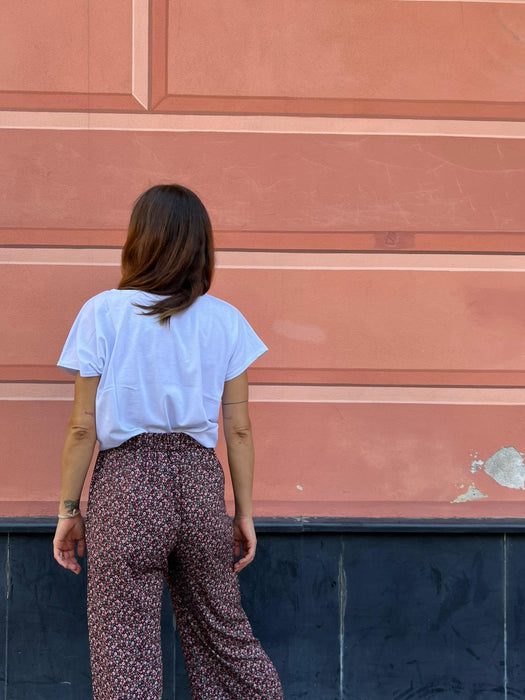 Pantaloni Mia in viscosa a fiori