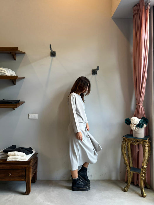 Gonna Costanza in punto Milano grigio perla