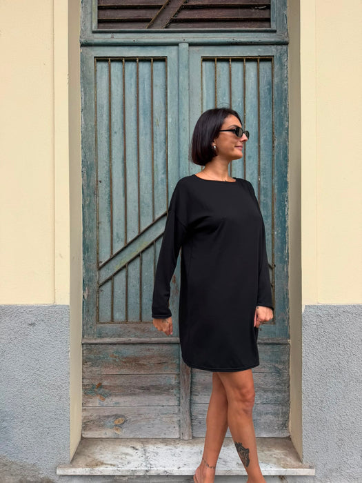 Abito Deborah in cotone nero