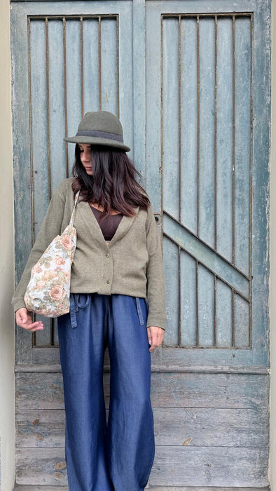 Cardigan Rebecca verde salvia