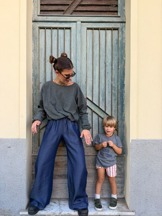 Pantaloni Mia in jeans lavaggio scuro