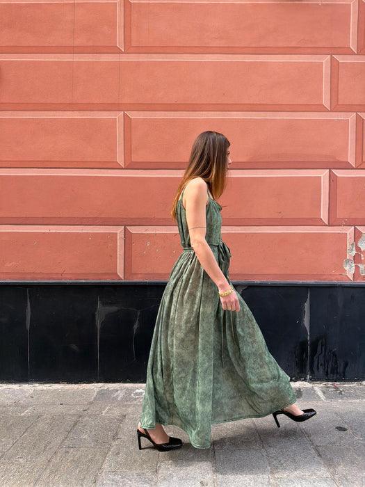 Abito Barbara in jersey verde