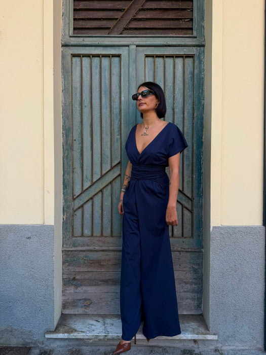 Tuta Magda in jersey blu notte