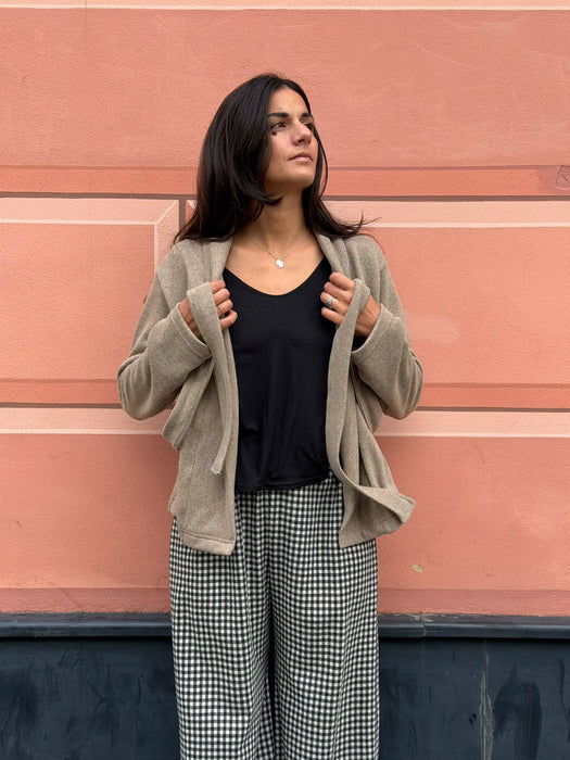 Cardigan Romeo in cashmere beige
