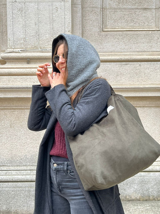 Balaclava double nero e grigio