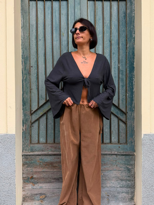 Maglia Alfredo a costine antracite