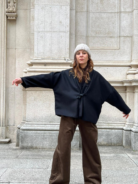 Pantaloni Mia in velluto marrone tabacco