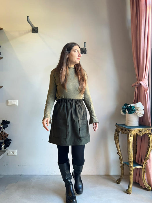 Gonna Luca in velluto verdone