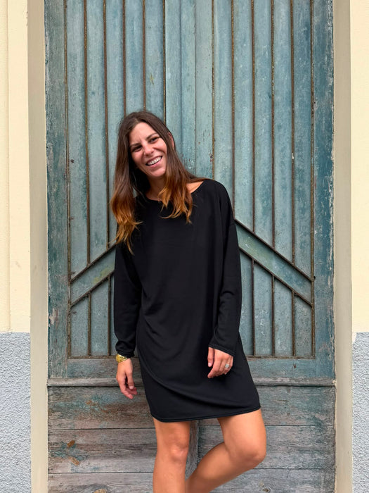 Abito Deborah in cotone nero