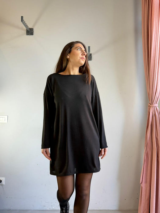 Abito Deborah in cotone nero