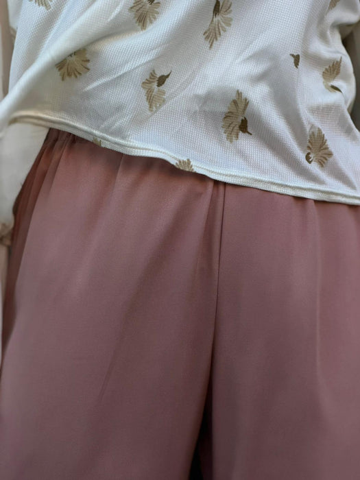 Pantaloni Mia in viscosa rosa antico