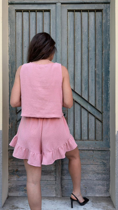 Pantagonna Itana in mussola rosa