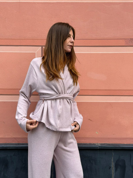 Cardigan Romeo in cashmere rosa