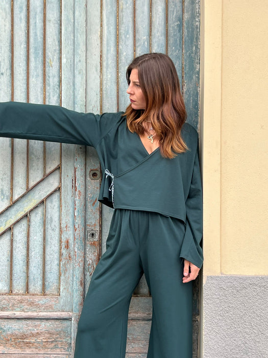 Pantaloni Mia verde bottiglia